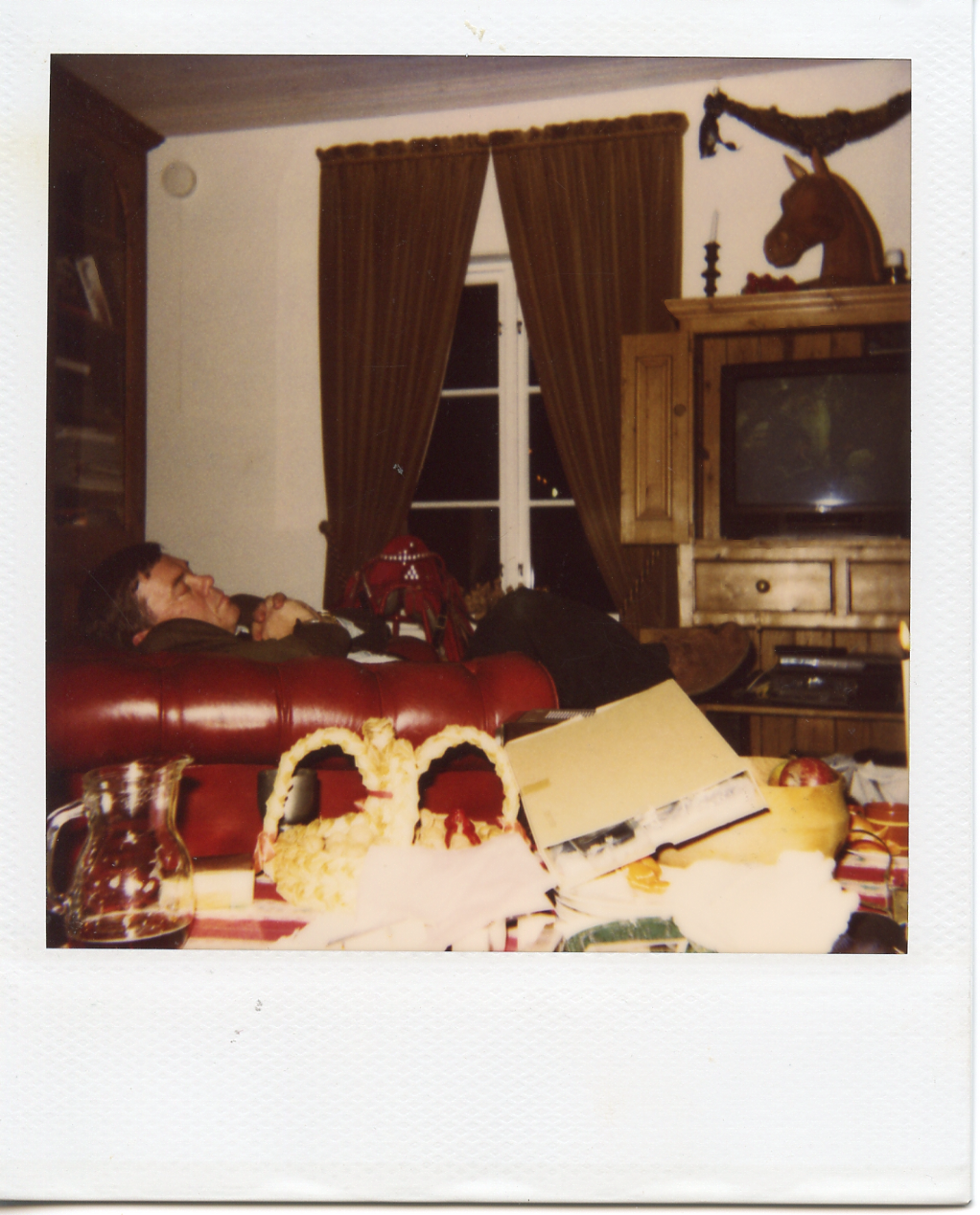  Dad asleep at Christmas, Onsala.