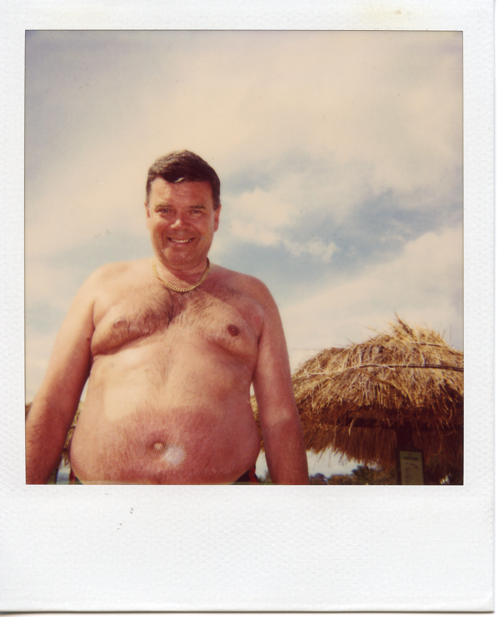 Dad on holiday. I love how happy he looks here.