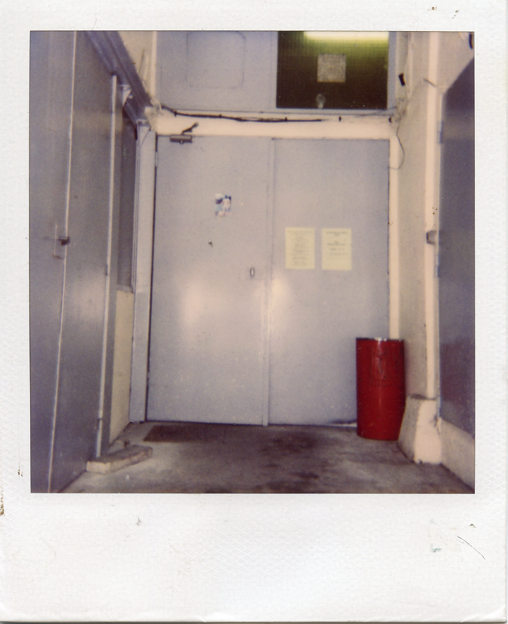 The doors to the computer lab, Parsons Paris. On the other side of this door was the payphone where Andre asked the editor of Face magazine “who are you today” because he was really nervous. I was holding coins for him to not get disconnected during his call. He got the gig. Because he is that good. 