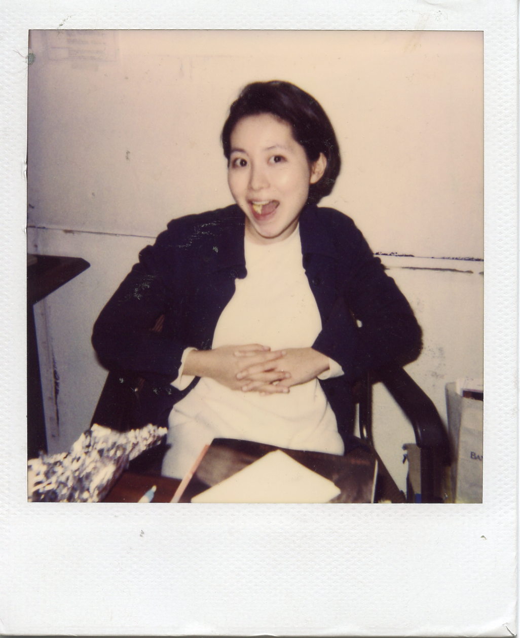 Sali at the front desk, Parsons Paris.