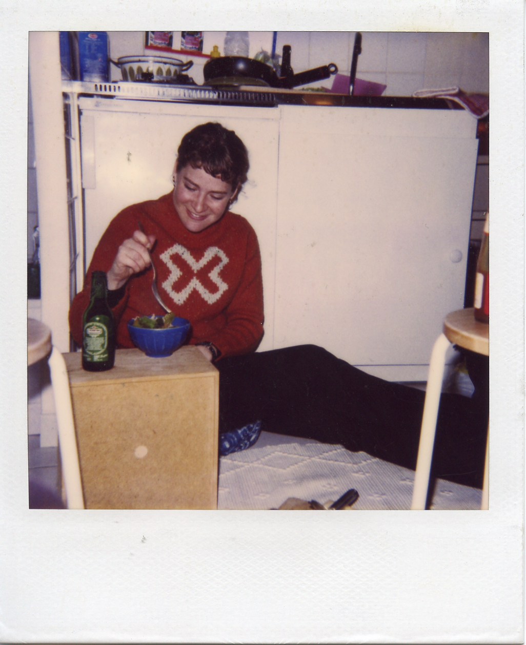 Hanna in her apartment, Paris. 