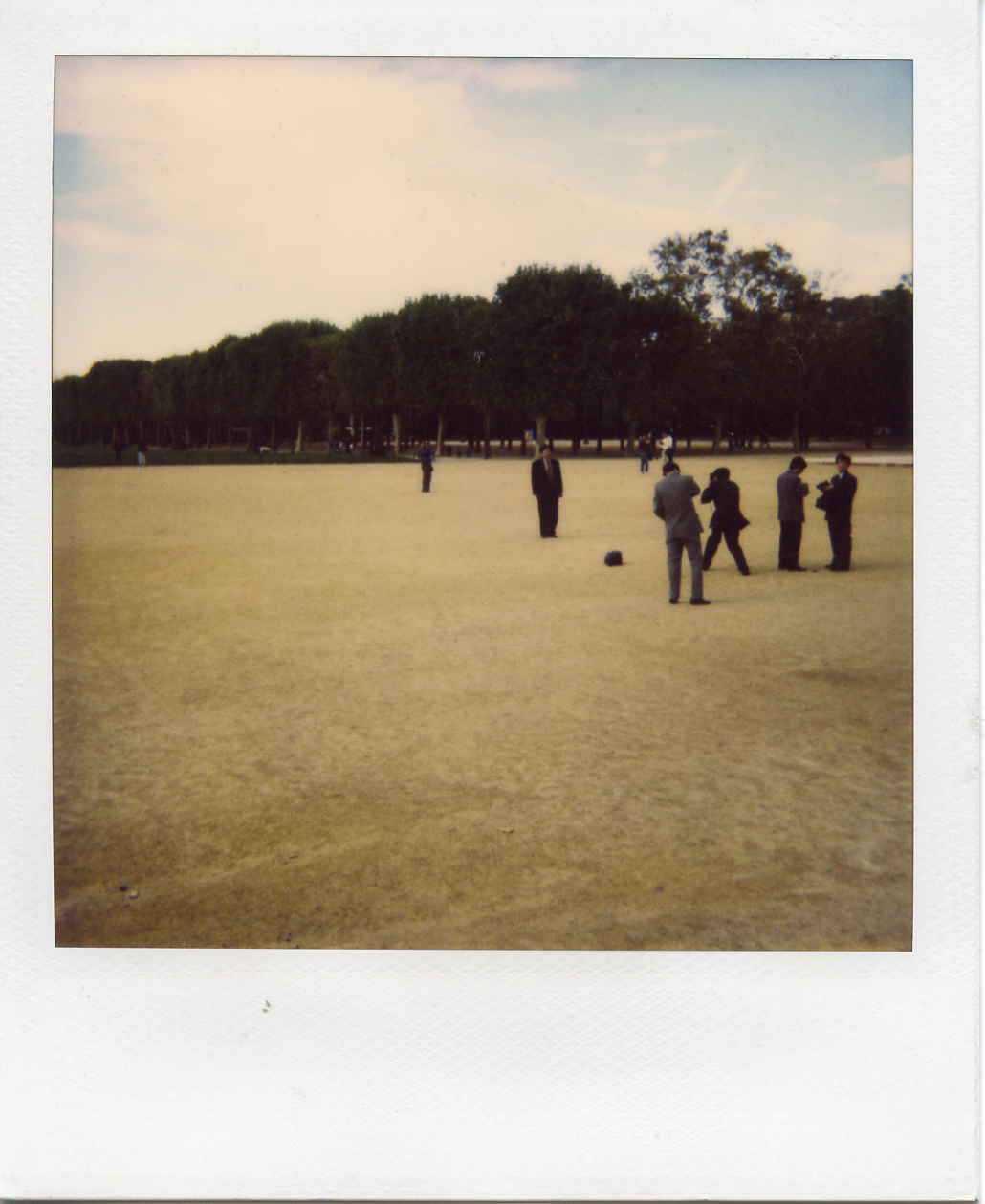 Japanese tourists, Champs de Mars, Paris. I probably photobombed them after taking this picture. 